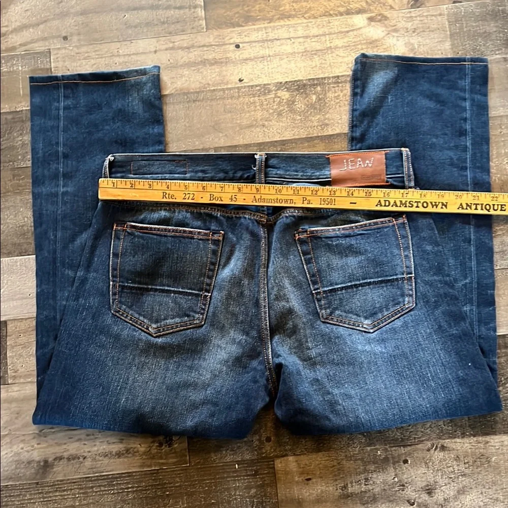 Jean shop Cotton Blue Straight-Leg Jeans with‎ Vintage Fading